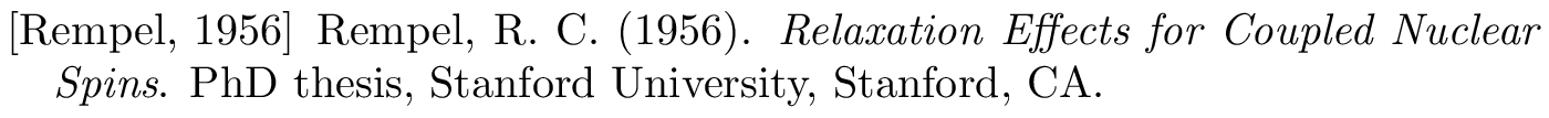 BibTeX example: phdthesis citation style apalike